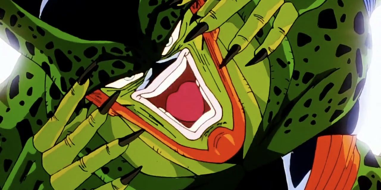Cell's solar flare in Dragon Ball