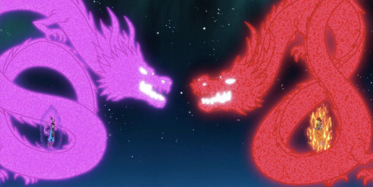 Anime Dragon Ball Super Goku Beerus Clash