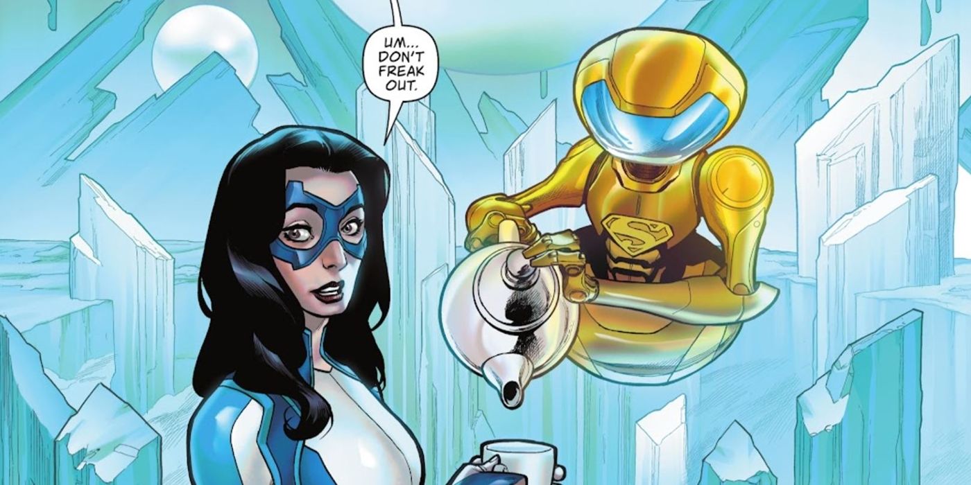 Dreamer gets tea from superman robot