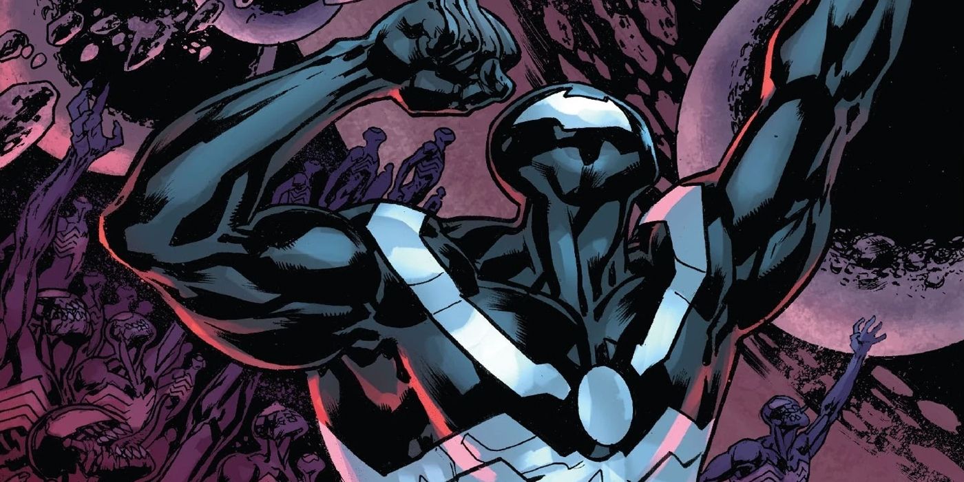 Eddie Brock in his new Venom suit as the King in Black