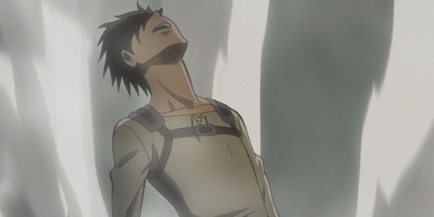 Eren Emerges From The Titans Nape In Attack On Titan