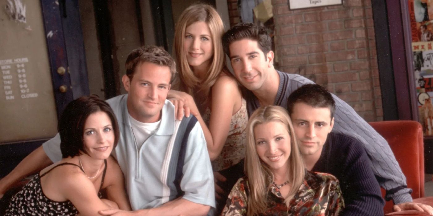 Monica, Chandler, Rachel, Ross, Phoebe, and Joey from the sitcom Friends
