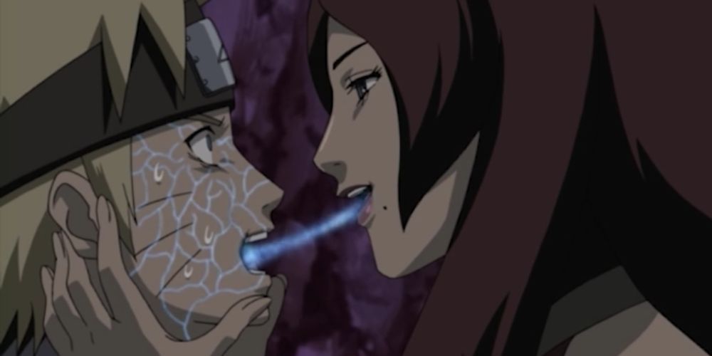 Fuka's Reaper Death Kiss Jutsu in Naruto Shippuden.