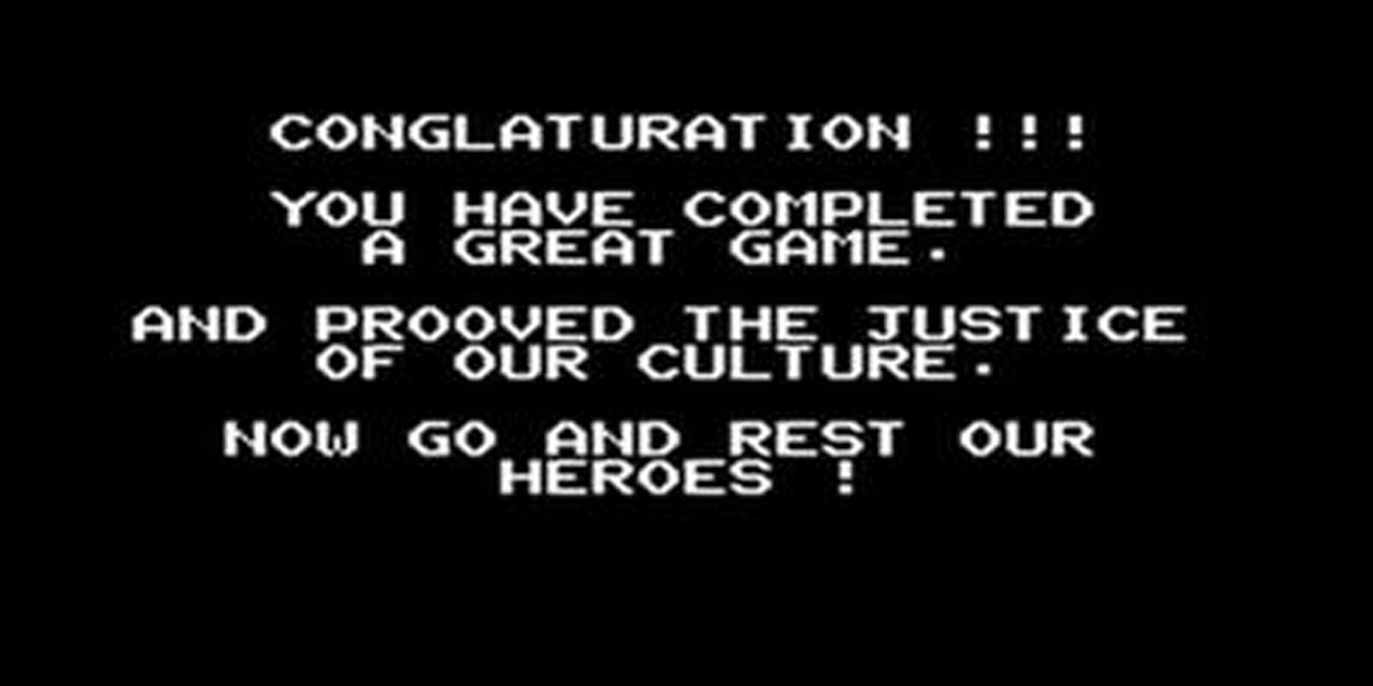 Ghostbusters NES Ending Screen Cropped