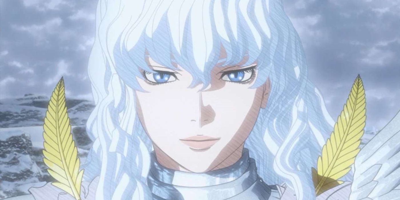 Griffith faces the camera in Berserk