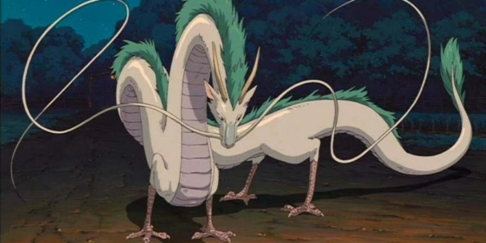 Haku in his dragon form in the Studio Ghibli film Spirited Away