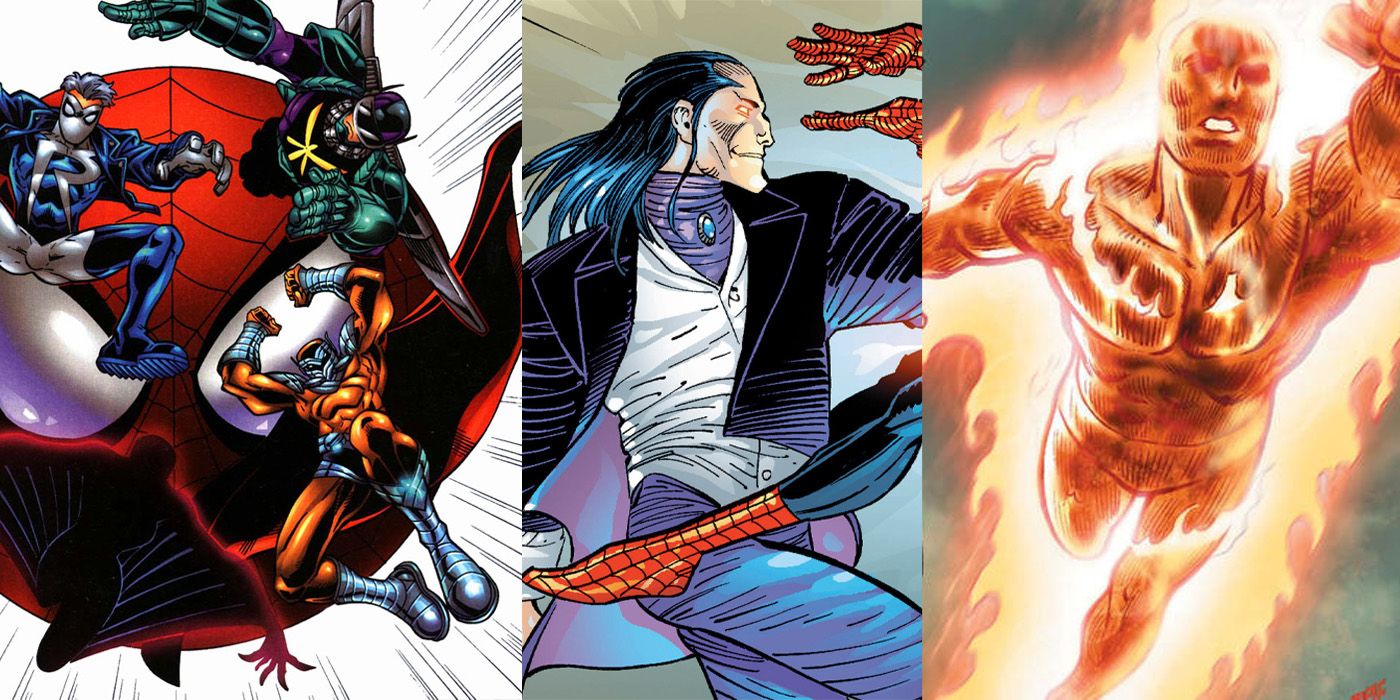 Header Image Across The Spider-Verse Cameos Slingers Morlun Johnny Storm Human Torch