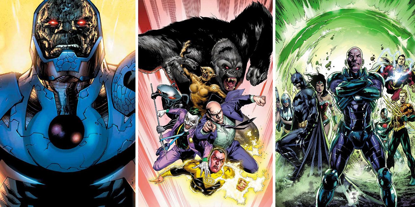Darkseid, Lex Luthor, and the Legion of Doom challenge the Justice League