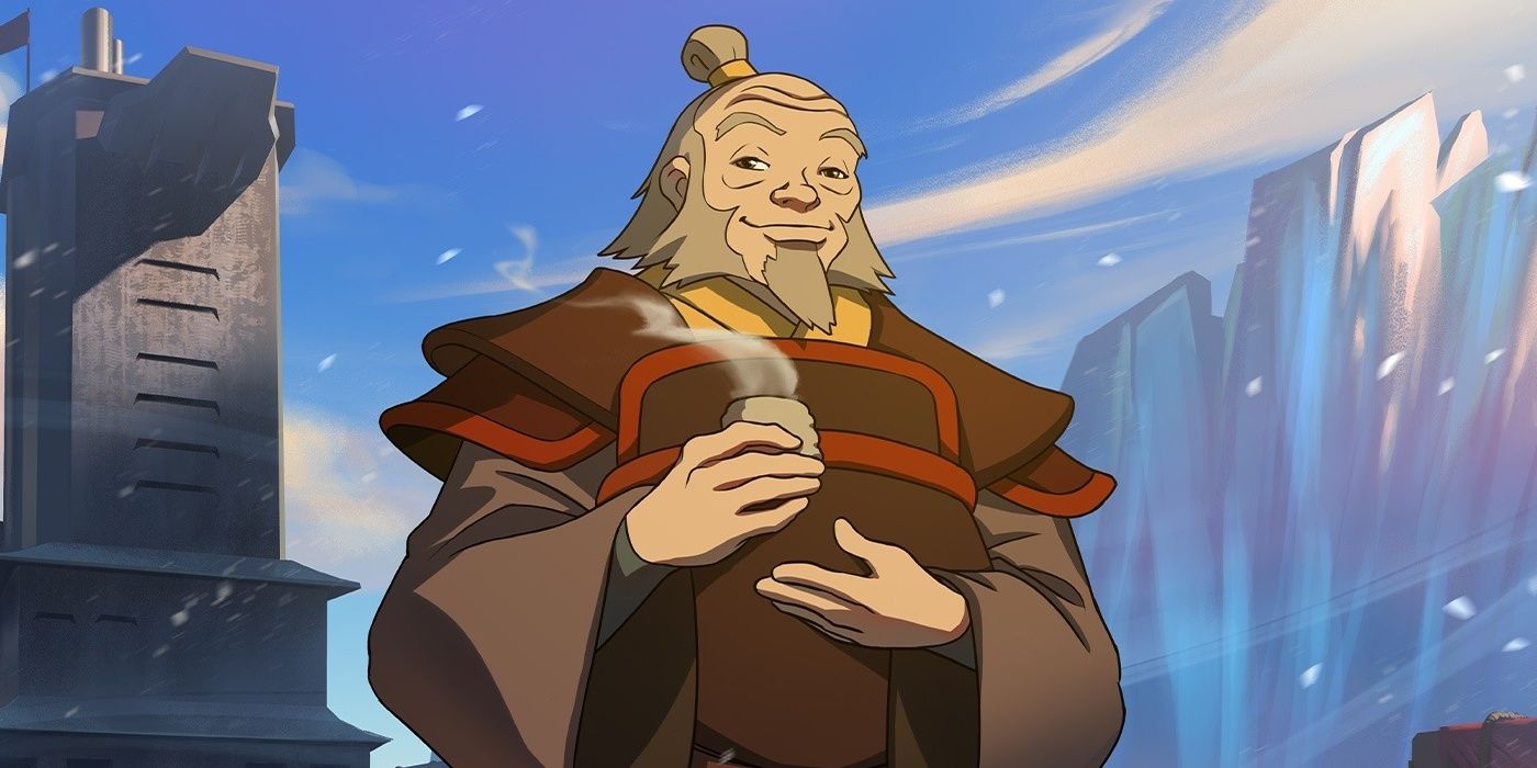 Iroh está em um navio com chá em Avatar: O Último Mestre do Ar.