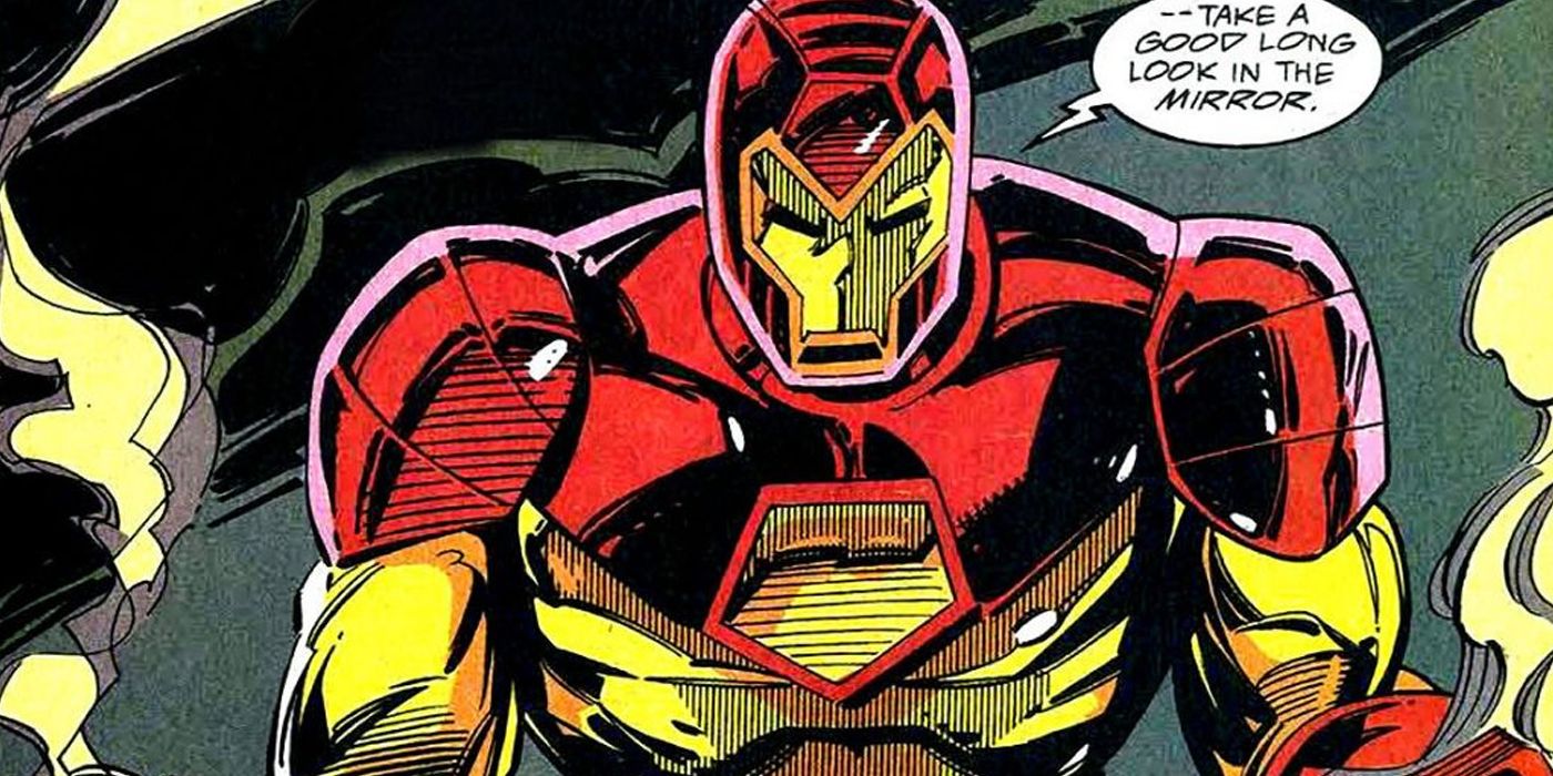 Iron Man in his Modular armor from the 90s