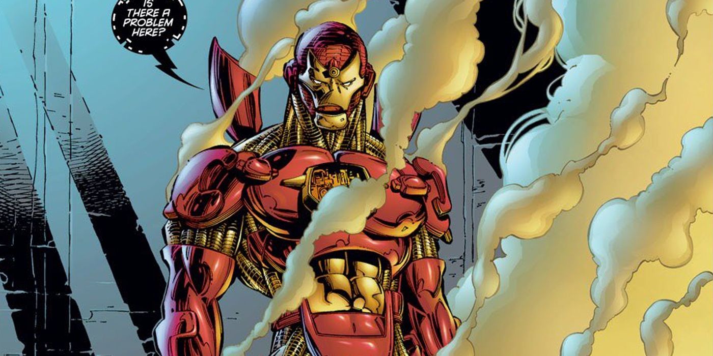 Iron Man in his Prometheum armor from Heroes Reborn
