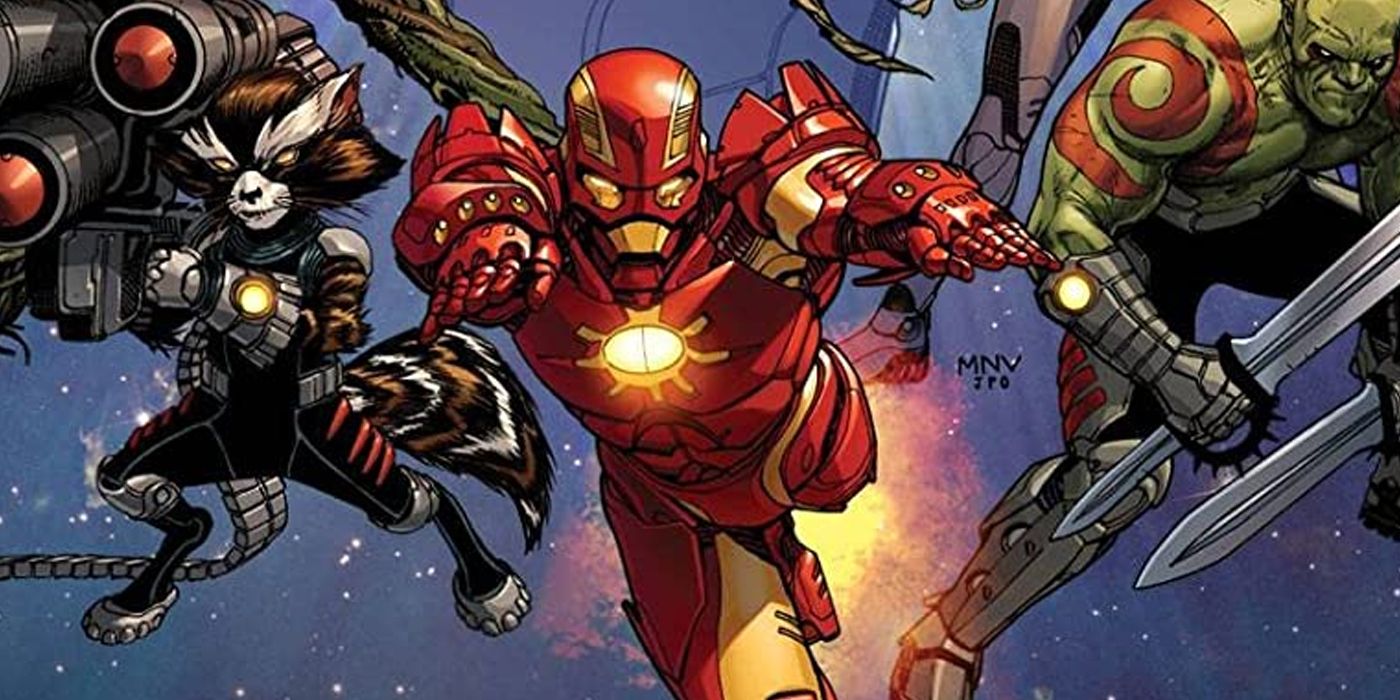 Iron Man's Deep Space Armor with the Guardians of the Galaxy