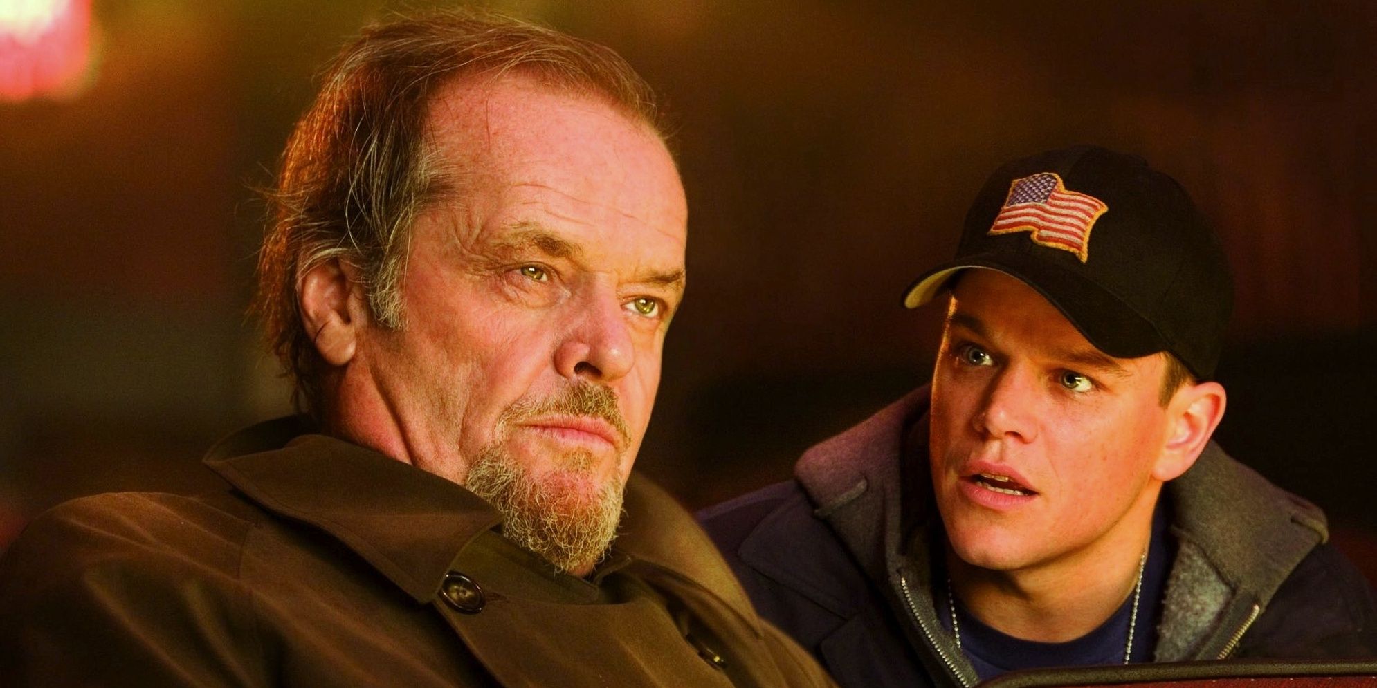 Jack Nicholson and Matt Damon In The Departed