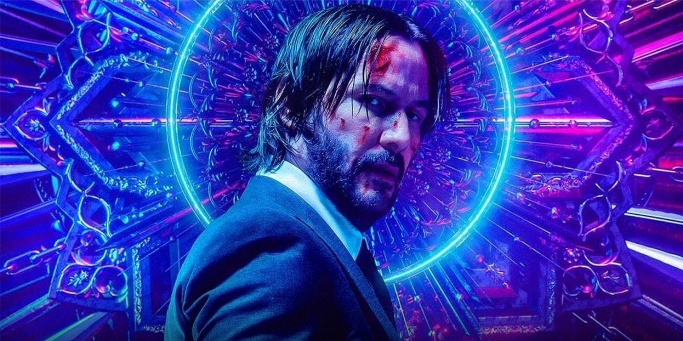 The Poster for chapter 4 featuring a bloodied John Wick