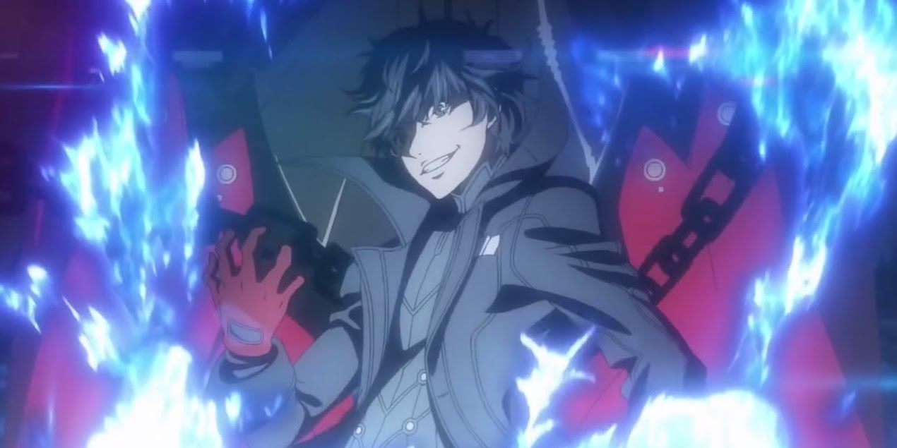 Joker awakening in the anime-inspired Persona 5 video game.