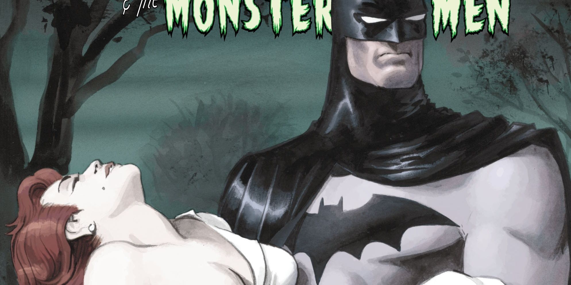 Batman carries Julie Madison on the cover of Batman and the Monster Men