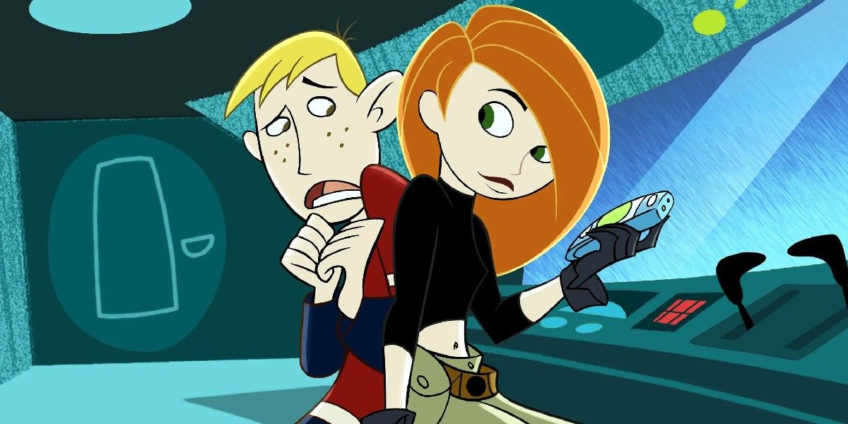 Kim Possible and Ron Stoppable together in Kim Possible.
