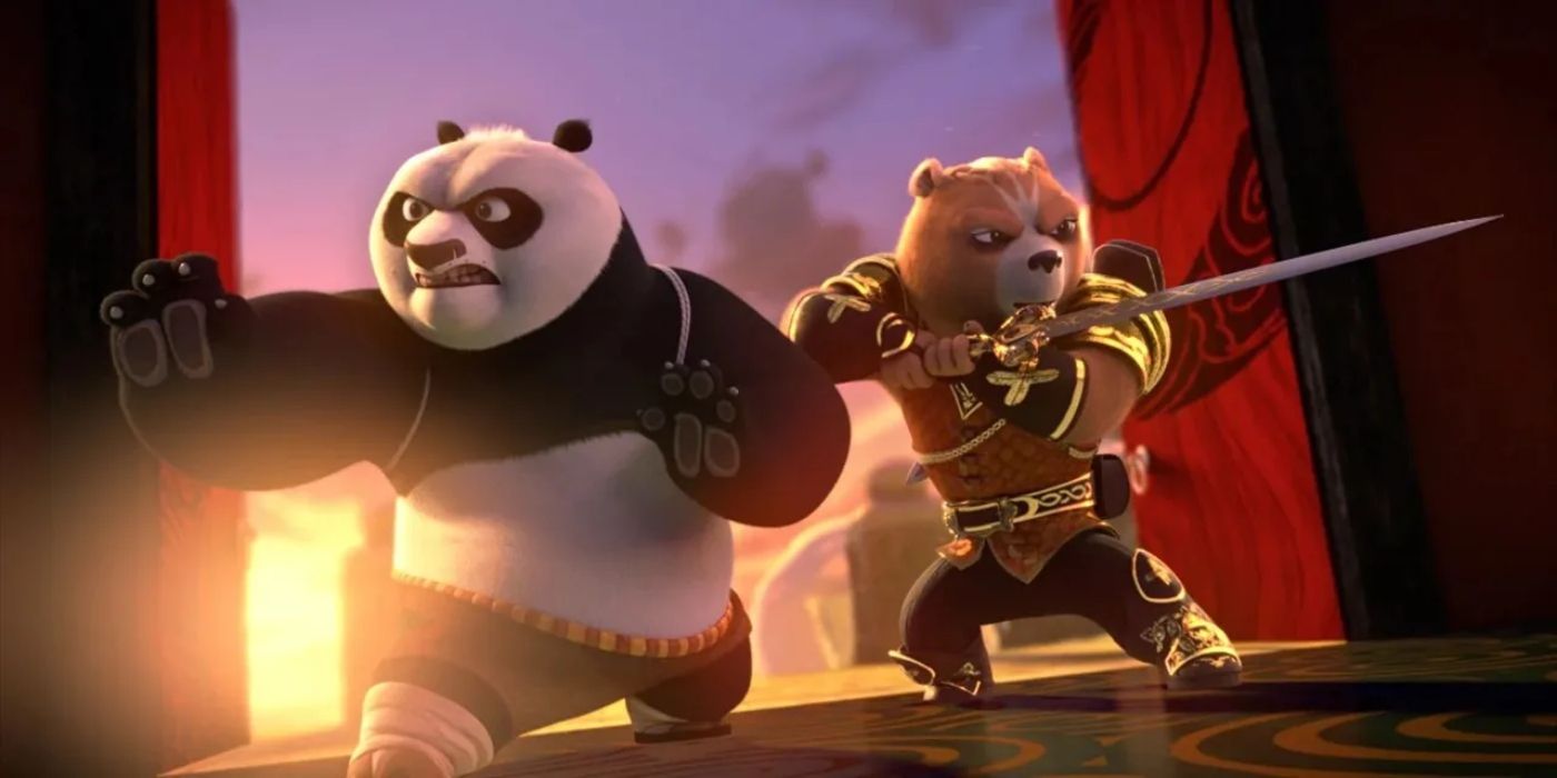 Po in action in the Kung Fu Panda The Dragon Warrior