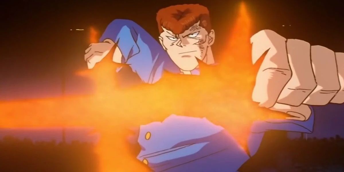 Kuwabara wields two Spirit Swords in Yu Yu Hakusho