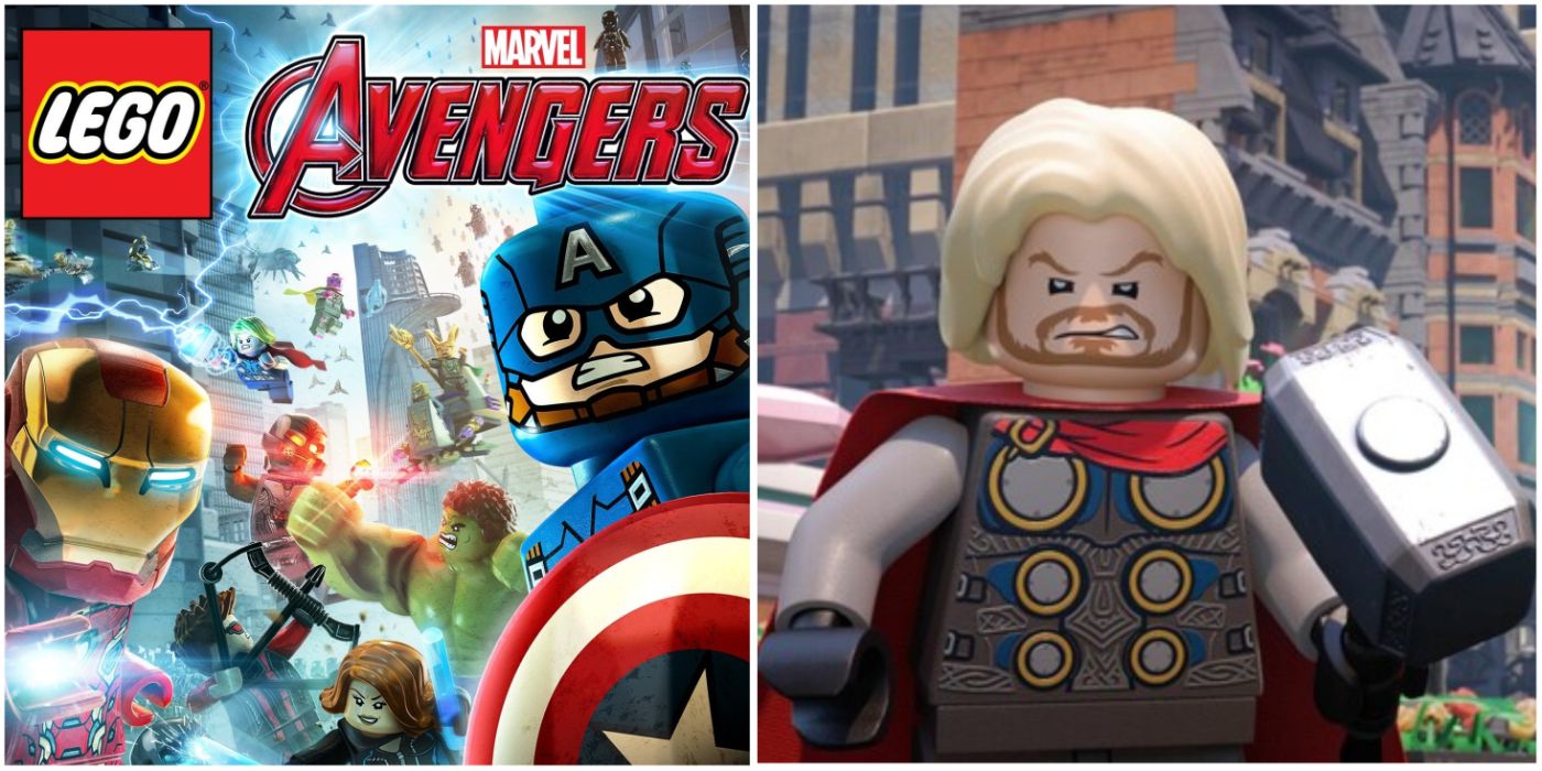 Lego Marvel's Avengers cover and Thor