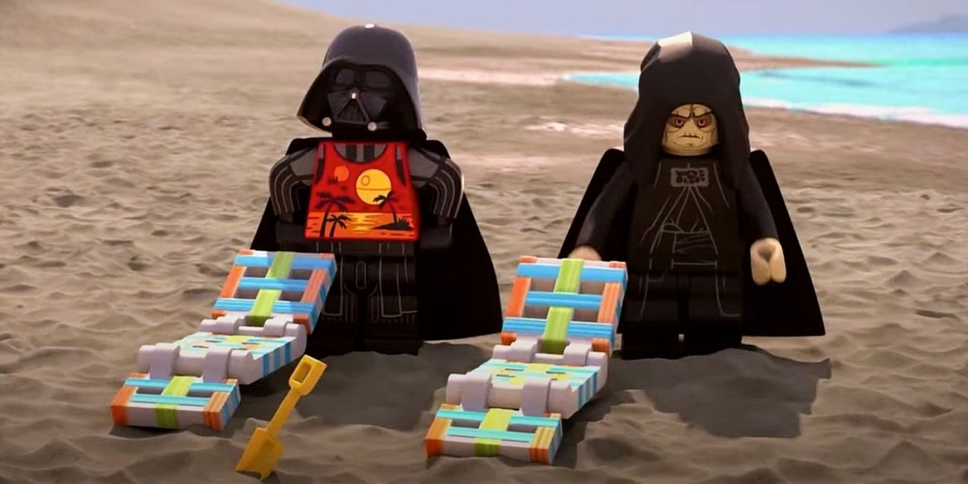 Lego Star Wars Summer Vacation Darth Vader Emperor Palpatine Beach Scarif