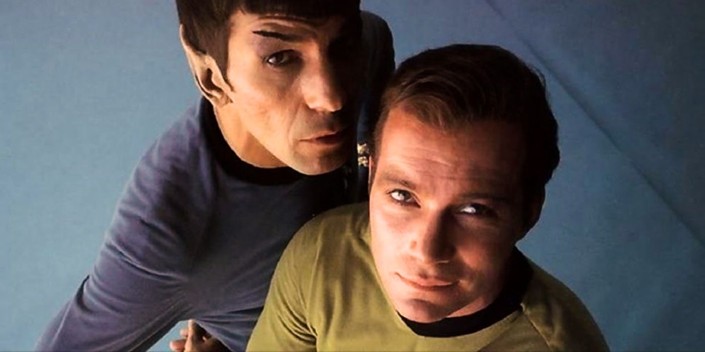 Leonard Nimoy and William Shatner as Spock and Kirk in the original Star Trek