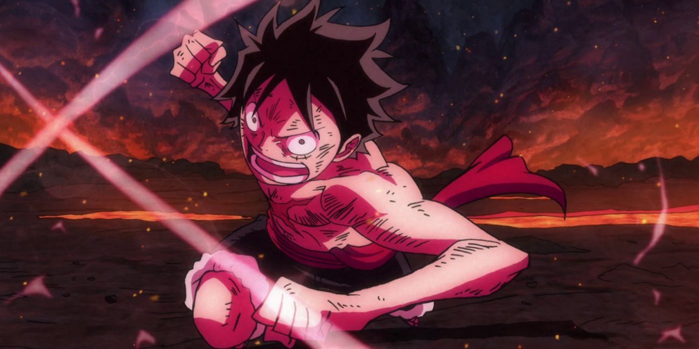 Luffy going to punch Z