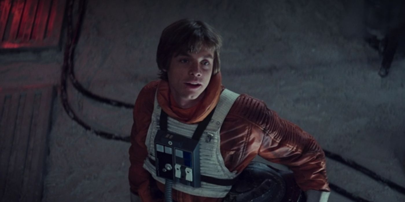 Luke Skywalker in his X-wing flight suit in Star Wars Empire Strikes Back.