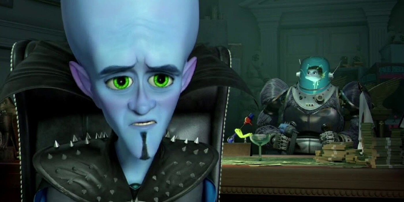 Megamind reckons with his empty life in Megamind movie.