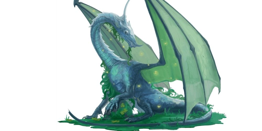 A Feywild Moonstone Dragon in DnD