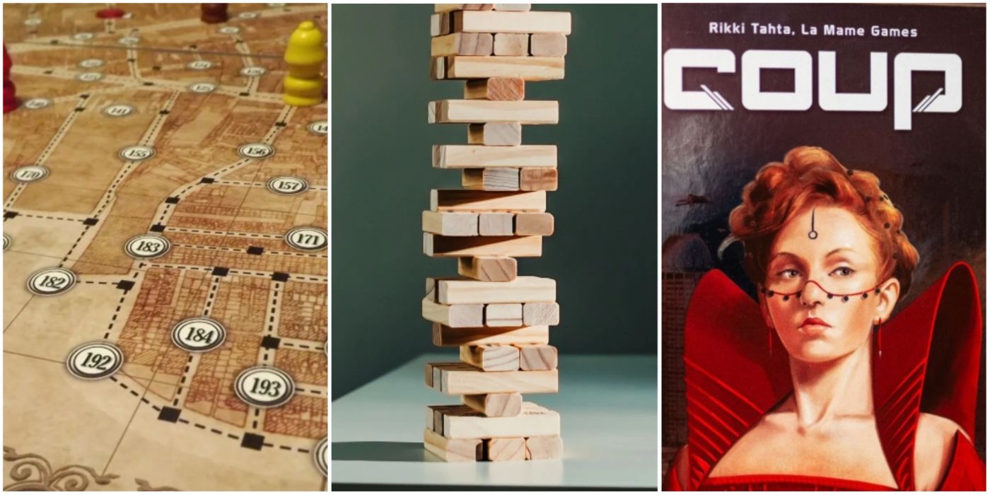 Most stressful board games list Letters from Whitechapel, Jenga, Coup
