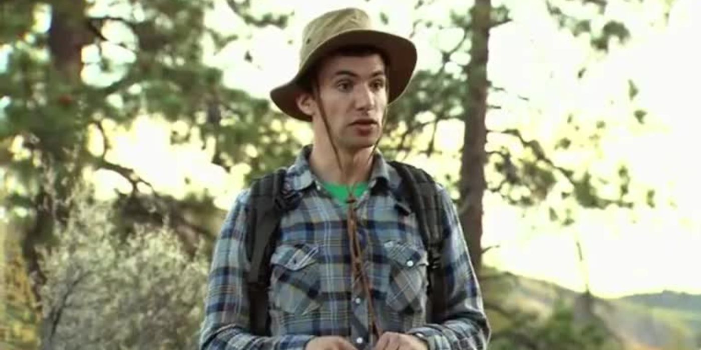Nathan Fielder on a hike
