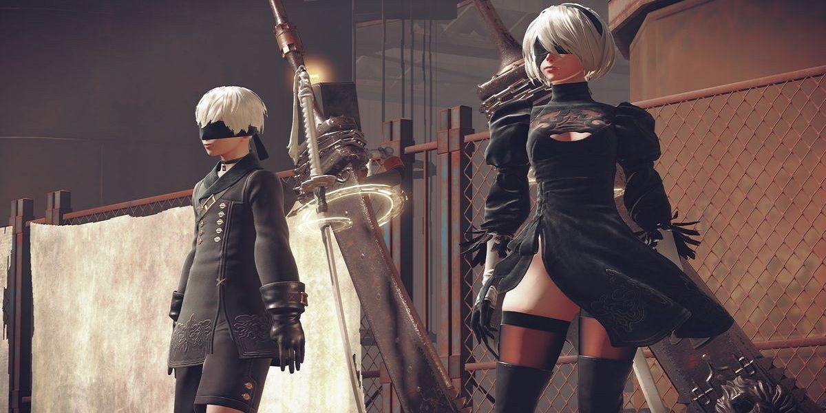 Nier Automata 9S and 2B.
