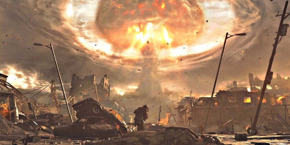 The infamous nuclear explosion from Call of Duty 4: Modern Warfare
