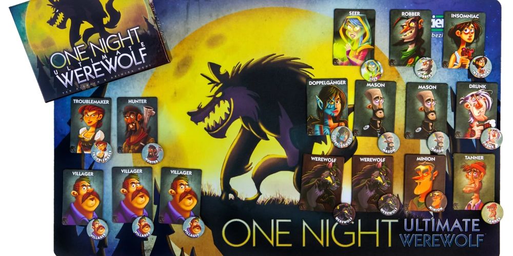 The contents of One Night Ultimate Werewolf game