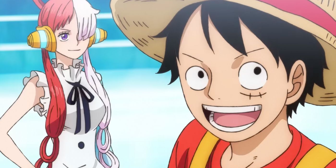 One Piece Film: Red: Uta standing next to Luffy.