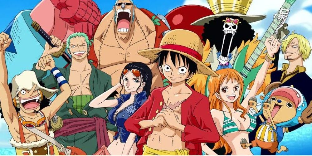 the straw hat pirates assembled in one piece
