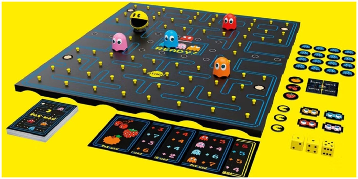 A round of the the Pac-Man board game in progresss.