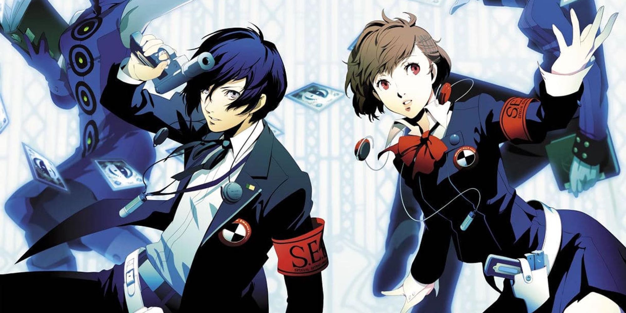 The male and female protagonists in Persona 3 Portable