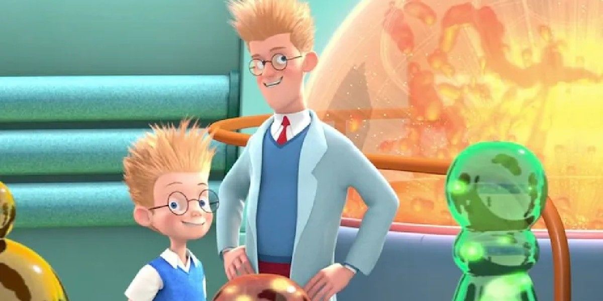 Cornelius y su padre están juntos en Disney's Meet the Robinsons