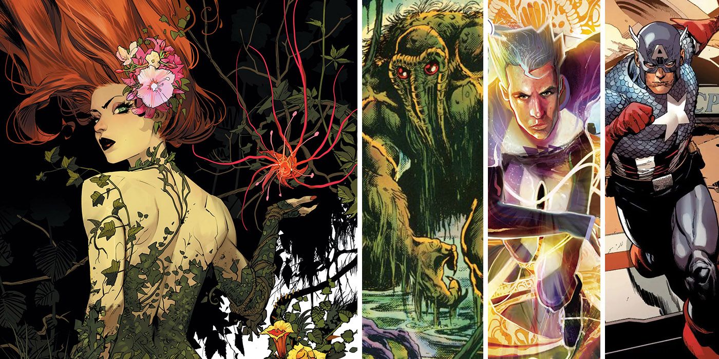 Poison Ivy Versus Man-Thing, Quicksilver, and Captain America