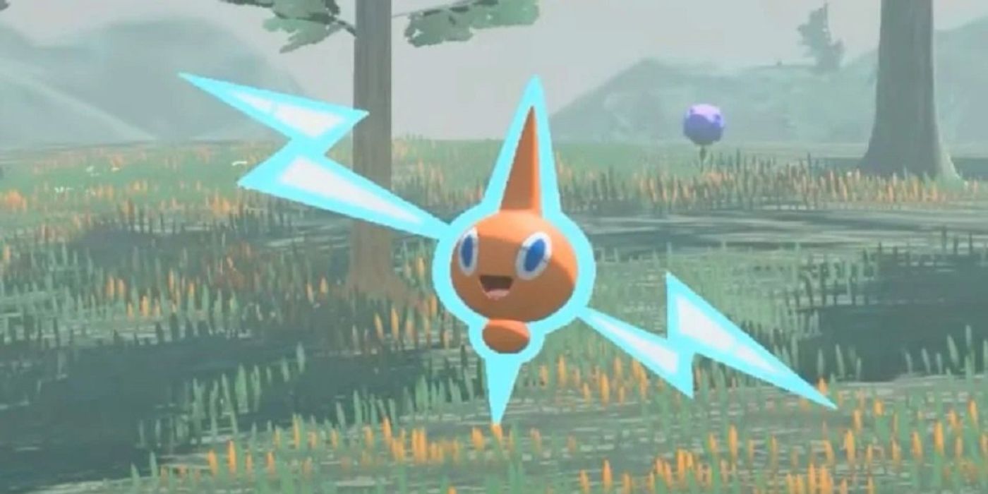 Rotom sonriente en Pokémon Legends: Arceus.