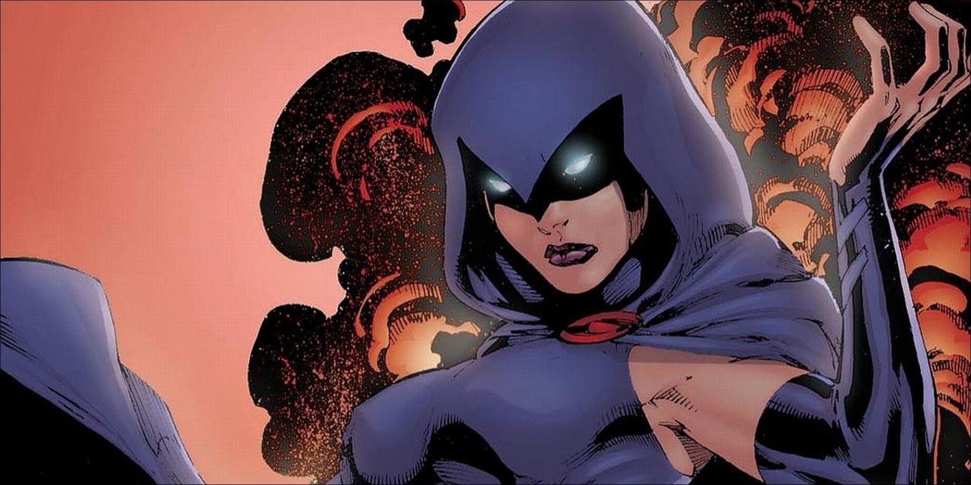 Raven casts a spell in Teen Titans comics