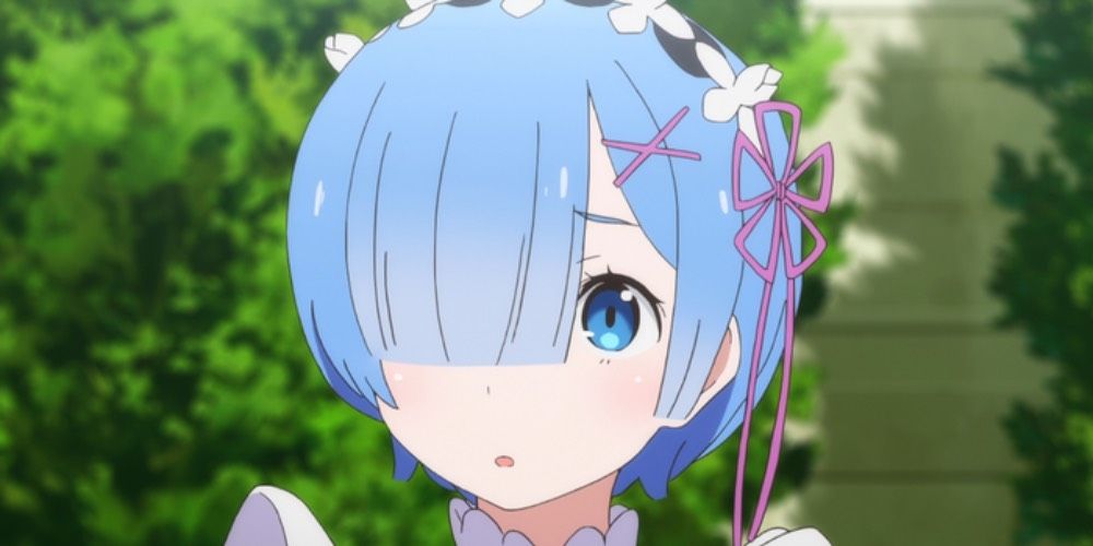 Rem from Re:Zero looking a little concerned.