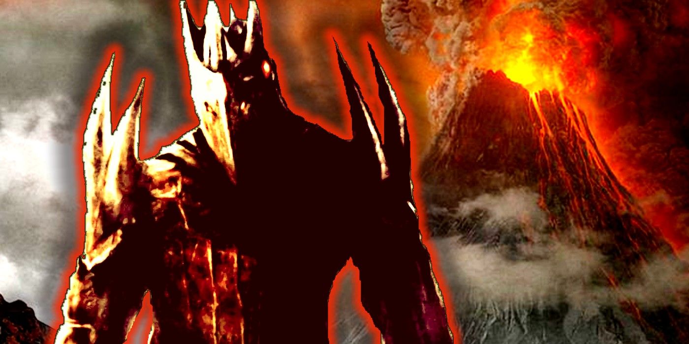 Morgoth lurking in front of Mount Doom