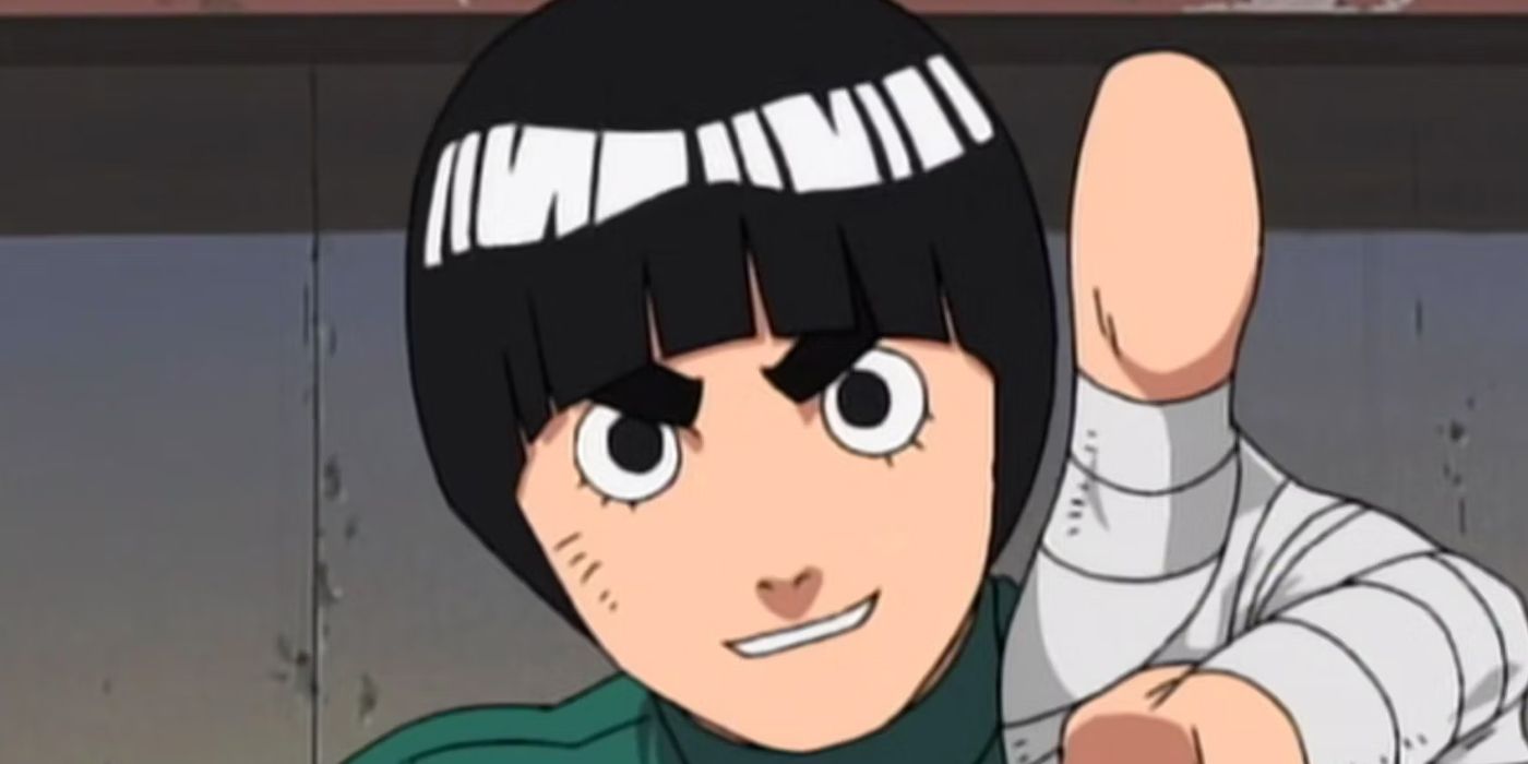 Rock Lee giving a thumbs up in Naruto.
