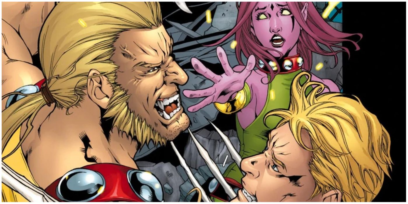 Sabretooth Holding His Claws To Franklin Richards
