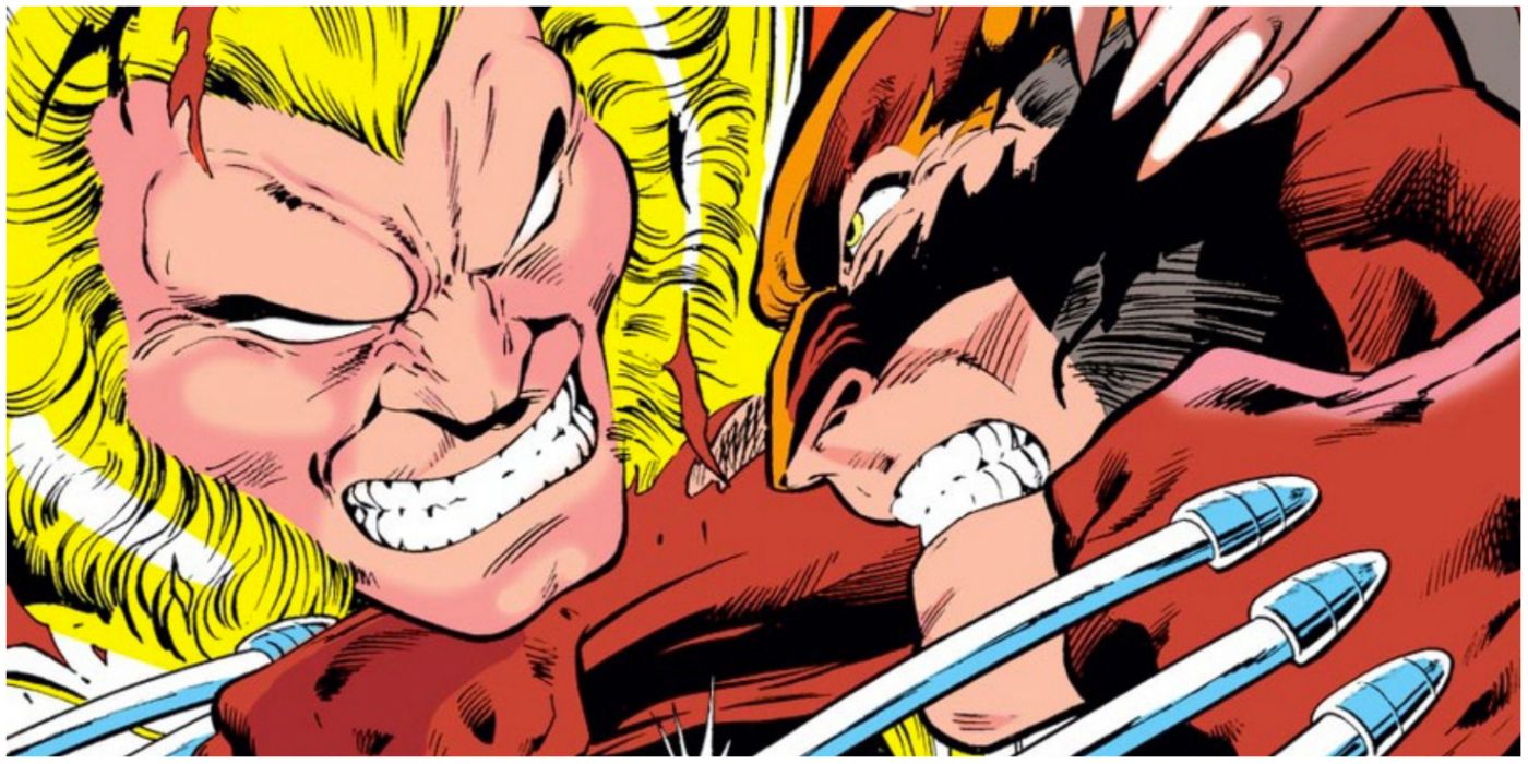 Sabretooth and Wolverine face to face in Marvel Comics