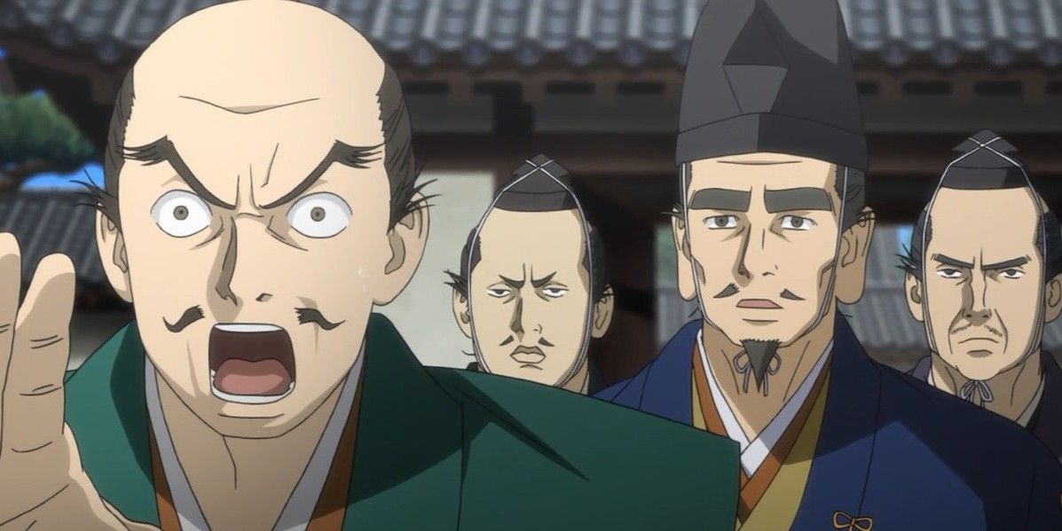 Sasuke with Ieyasu and his retainers in Hyouge Mono