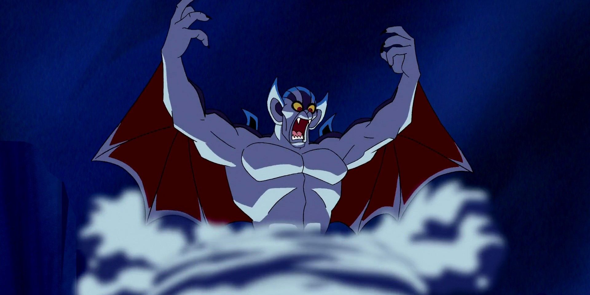 The vampire rising from the mist in Scooby-Doo and the Legend of the Vampire